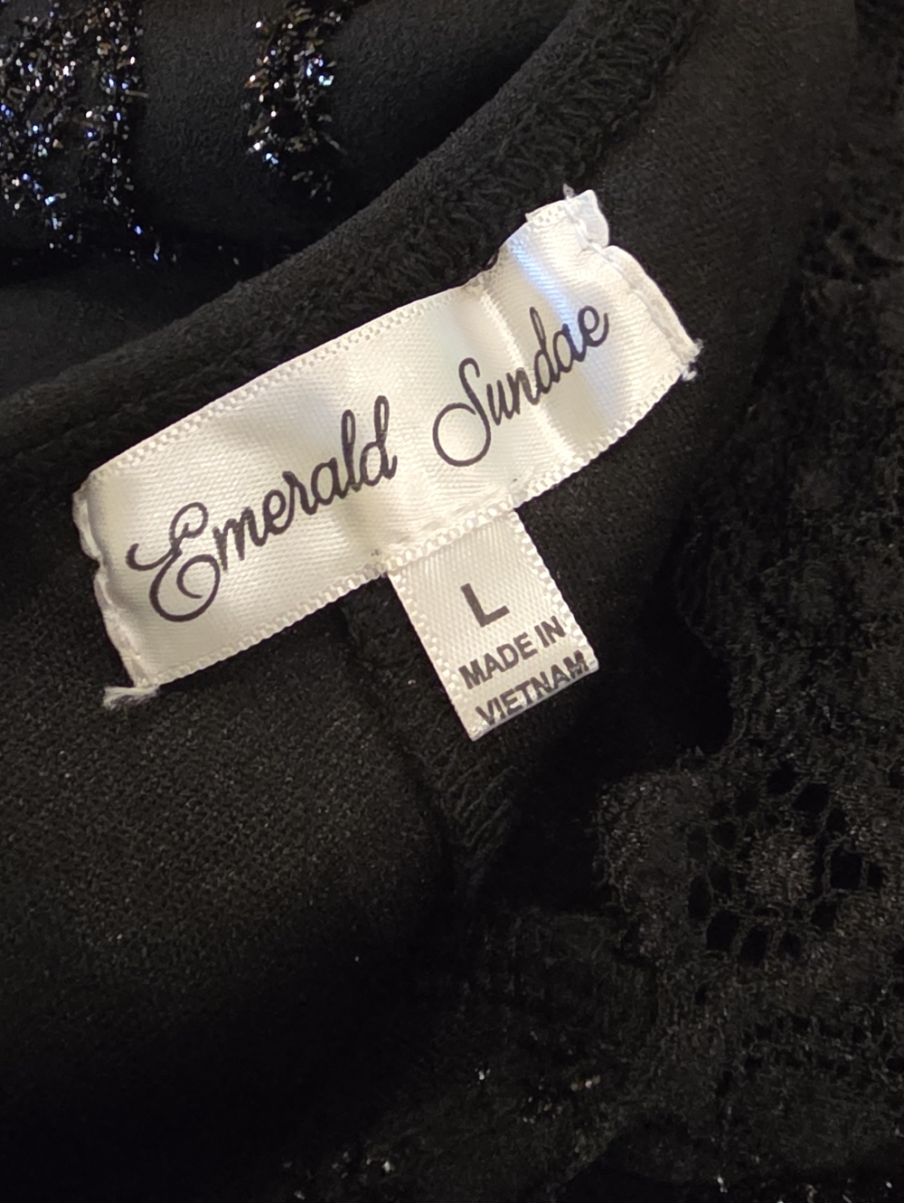 NEW! Black Beaded Lace-Back Party Dress - Picture 3 of 14